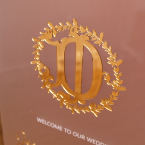 Frosted Acrylic Wedding Welcome Sign with 3D Letters RYK080