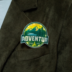 Custom Shaped illuminated Acrylic Brand Adventure Badges RFGTZ003