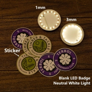 Blank LED Round Badges with Custom Stickers RFGTZ116
