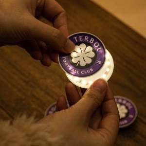 Blank LED Round Badges with Custom Stickers RFGTZ116