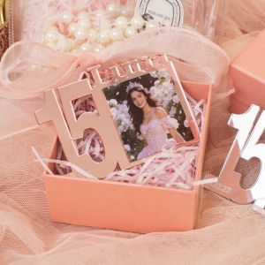 Personalized LED Photo Frame for Quinceañera RXVF001