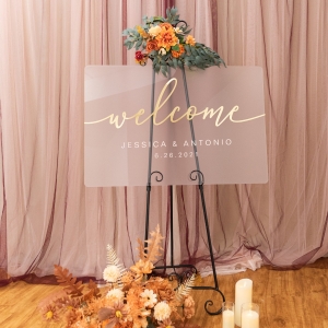 Simple style Classic style 3D Acrylic Wedding Welcome Sign RYK040