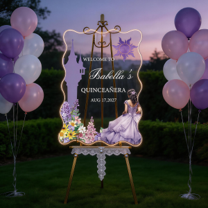 Custom Rapunzel Clear Acrylic LED Light Up Sign RFGBC064