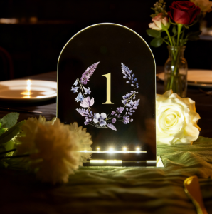 LED Flora Glow Monogram Table Number RFGZ006