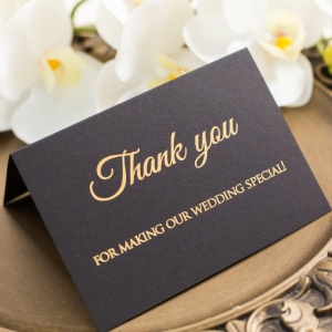 Simple Gold Foil Wedding Thank You Cards RTYC005