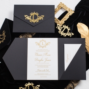 Enchanting Whimsy And Romance Invitation With 3D Acrylic Stickers RWSNT011