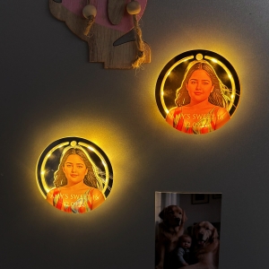 LED Photo Printed Save The Date Magnets for Quinceanera/16 Anos RFGT005