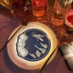 Vintage Round LED Menu Card RFGC001