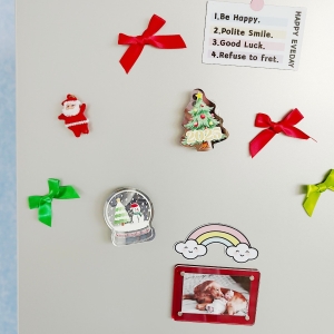 Christmas Snowy Globe Ornaments LED Magnets RFGGJ013