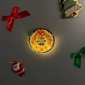 Christmas Wreath Ornament LED Magnets RFGGJ014