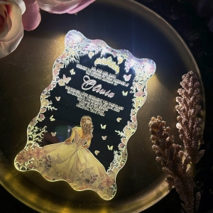 Princess Wave-Edge Glow Invitation Set RACRL021