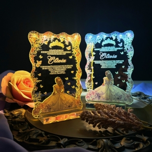 Princess Wave-Edge Glow Invitation Set RACRL021