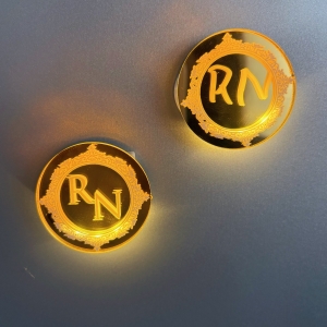 LED Round Monogram Favor Magnets Wedding RFGT013