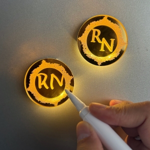 LED Round Monogram Favor Magnets Wedding RFGT013