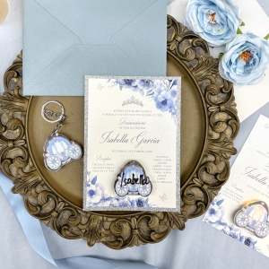 Cinderella Carriage Glow Tag XV Invitation Card Suite RACRL029