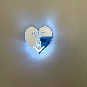 Silver Heart Glow Save The Date Magnets RFGT022