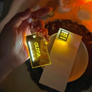 Glow Name Rectangular Keychain Favors RFGT039