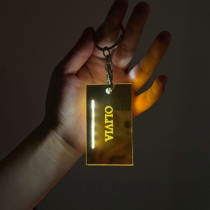 Glow Name Rectangular Keychain Favors RFGT039