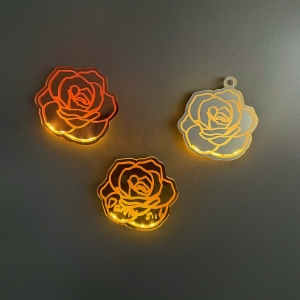 LED Glowing Mirror Rose Favors Magnets RFGT028