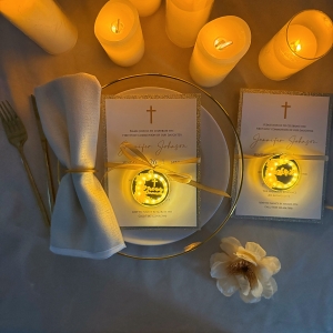 First Holy Communion Invitation with Glow Tag RACRL051