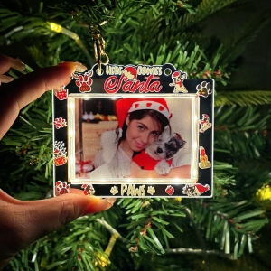 Paw-fect Christmas Keepsake: LED Acrylic Dog Photo Ornament to Honor Your Fur Baby GLS0029