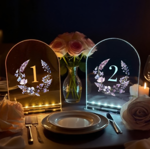 LED Flora Glow Monogram Table Number RFGZ006