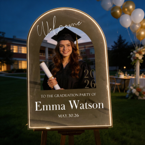 Light Up Graduation Party Sign with Custom Photo RFGBC063