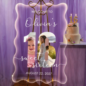 Sweet 16 Personalized Photo Welcome Sign RFGBC053