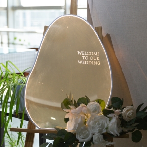 Mango Shaped Luminous Mirror Welcome Sign RFGBC020