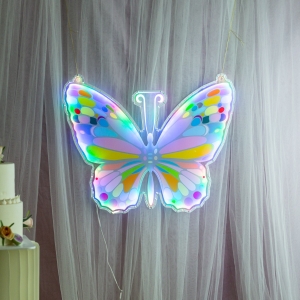 Multiple-color Changing Butterfly Backdrop Sign FGBC019