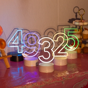 Glowing Number Birthday Centerpiece RYZX011