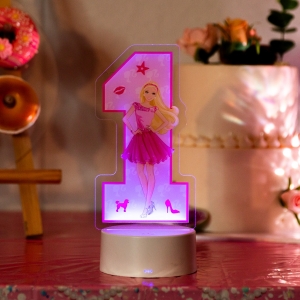 Glowing Number Barbie Theme Birthday Centerpiece RYZX012