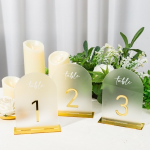 Frosted Acrylic 3D Stickers Table Number RYKT022