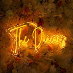 Stand out with a Personalized Last Name neon sign, RGB lighting included RFGBC036