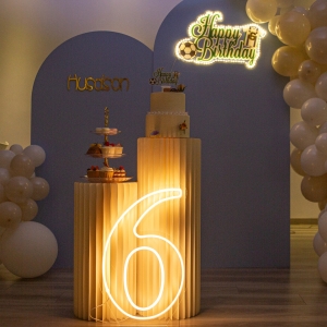 Football Themed Happy Birthday LED Backdrop Sign RFGBC045