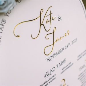 White Acrylic Wedding Seating Charts with 3D Letters RYK074