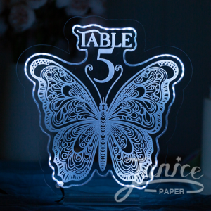 Laser-Engraved Butterfly-Shaped Dynamic Centerpiece RYZX017