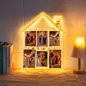 Family House Led Photo Frame Photo Collage GLS004 