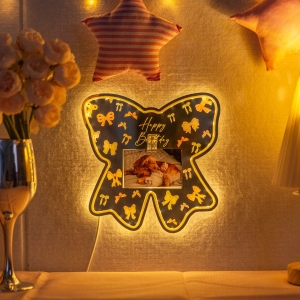 Lovely Bow Style Illuminous Photo Frame Birthday Gift GLS005