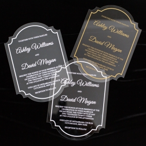 Vintage frame Shape Acrylic Wedding Invitation DACR03