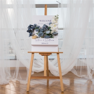 Unique and Elegant White PVC Foam Board Wedding Sign RYK071