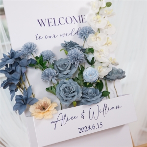 Unique and Elegant White PVC Foam Board Wedding Sign RYK071