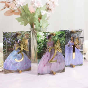 3D Butterfly Style Double Layer Photo Table Number RYKT070