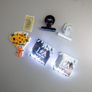 Square Glowing Leaf Fridge Magnet RFGT051