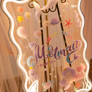 Wave Style Lumious Sign for Mermaid Party RFGBC008