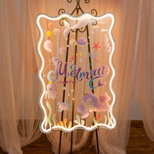 Wave Style Lumious Sign for Mermaid Party RFGBC008