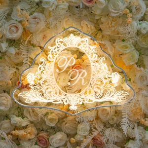 Monogram Luminous Name Sign for Wedding RFGBC013