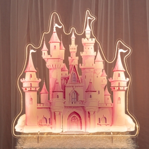 Lovely Castle Luminous Sign for Birthday Party Rental RFGBC017