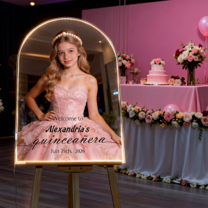 Quinceañera Arch Photo LED Welcome Sign RFGBC055
