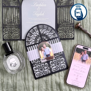 NFC Invitation Set with Laser-Cut Pocket & Acrylic Tag RNFCI001